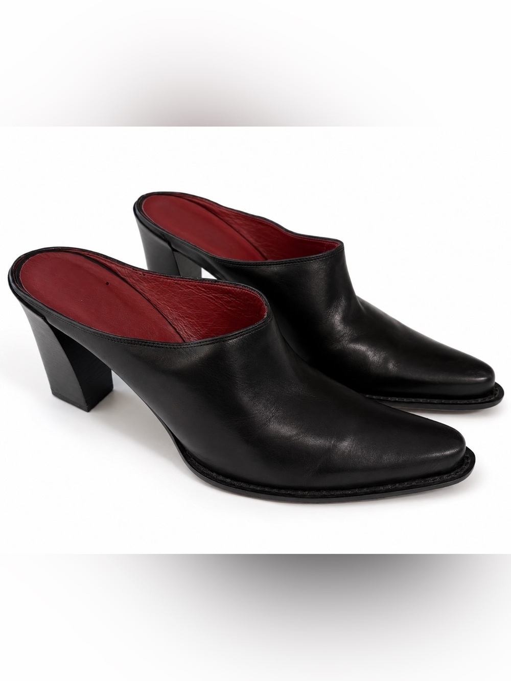 Donald J Pliner luxury red bottom heels, slides, genuine leather- size 11